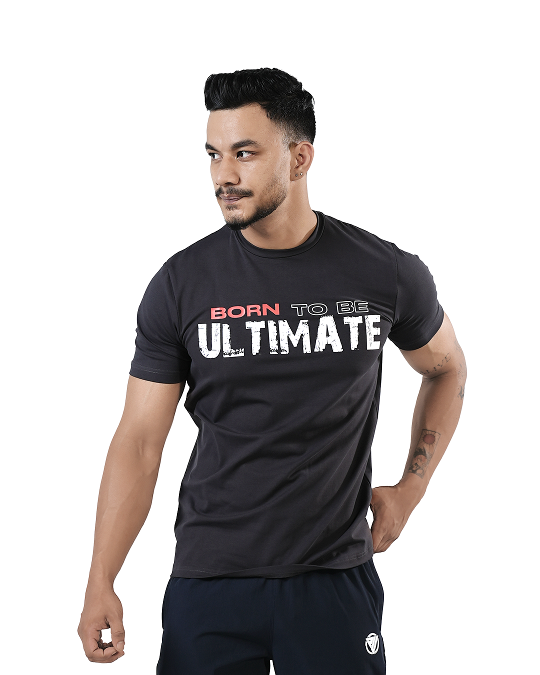 Born to Be Ultimate" Cotton Lycra T-Shirt – Stretchable & Quick-Dry