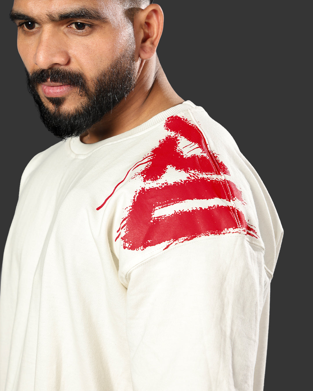 Hellbound PU Off White Tshirt - 240 GSM