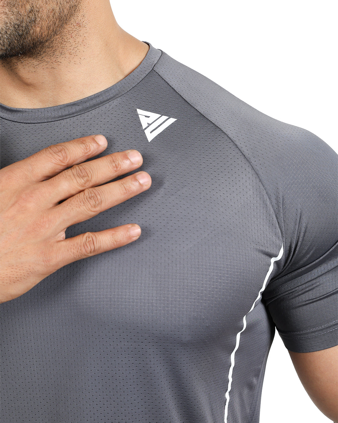 Men’s Mesh Grey Performance Gym T-Shirt