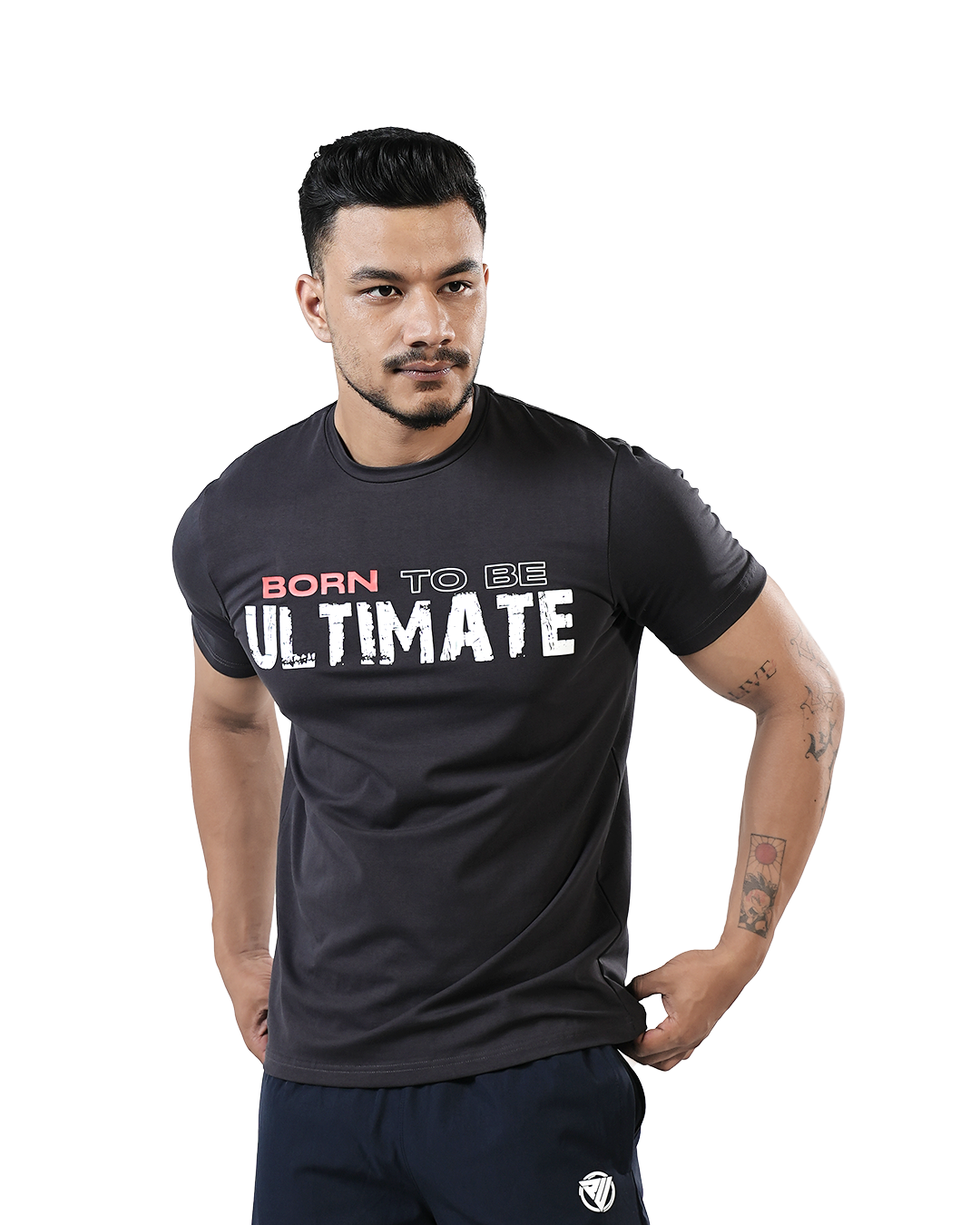 Born to Be Ultimate" Cotton Lycra T-Shirt – Stretchable & Quick-Dry