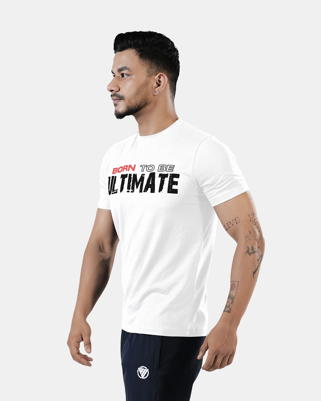 Born to Be Ultimate" Cotton Lycra T-Shirt – Stretchable & Quick-Dry