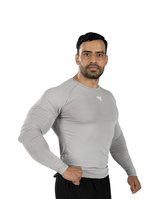 Proultimate Light Grey Full Sleeve Performance Compression - Silvercore Edition