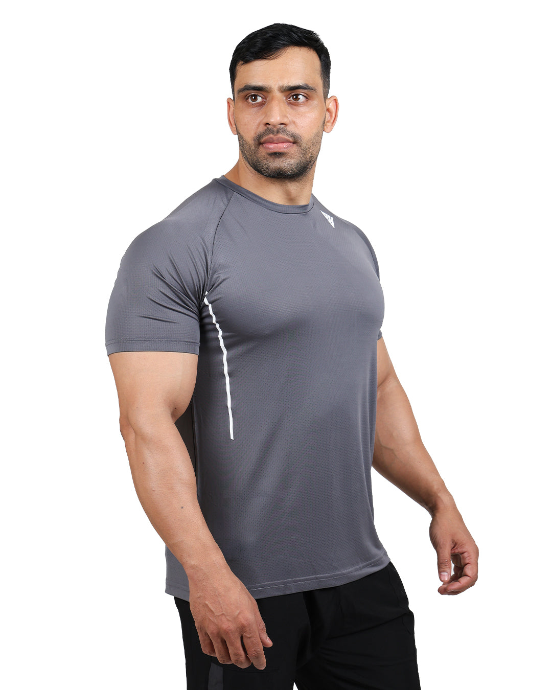 Men’s Mesh Grey Performance Gym T-Shirt