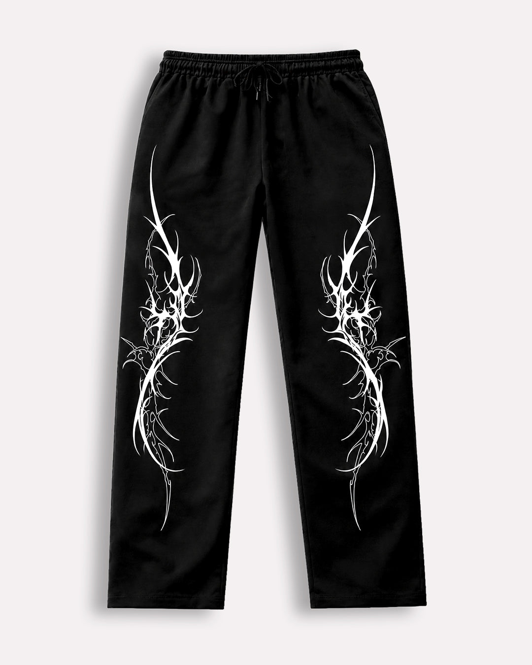 PU Noir Straight Fit Joggers – 300 GSM Premium Cotton