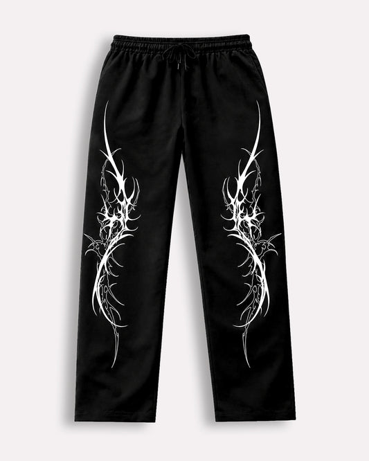 PU Noir Straight Fit Joggers – 300 GSM Premium Cotton