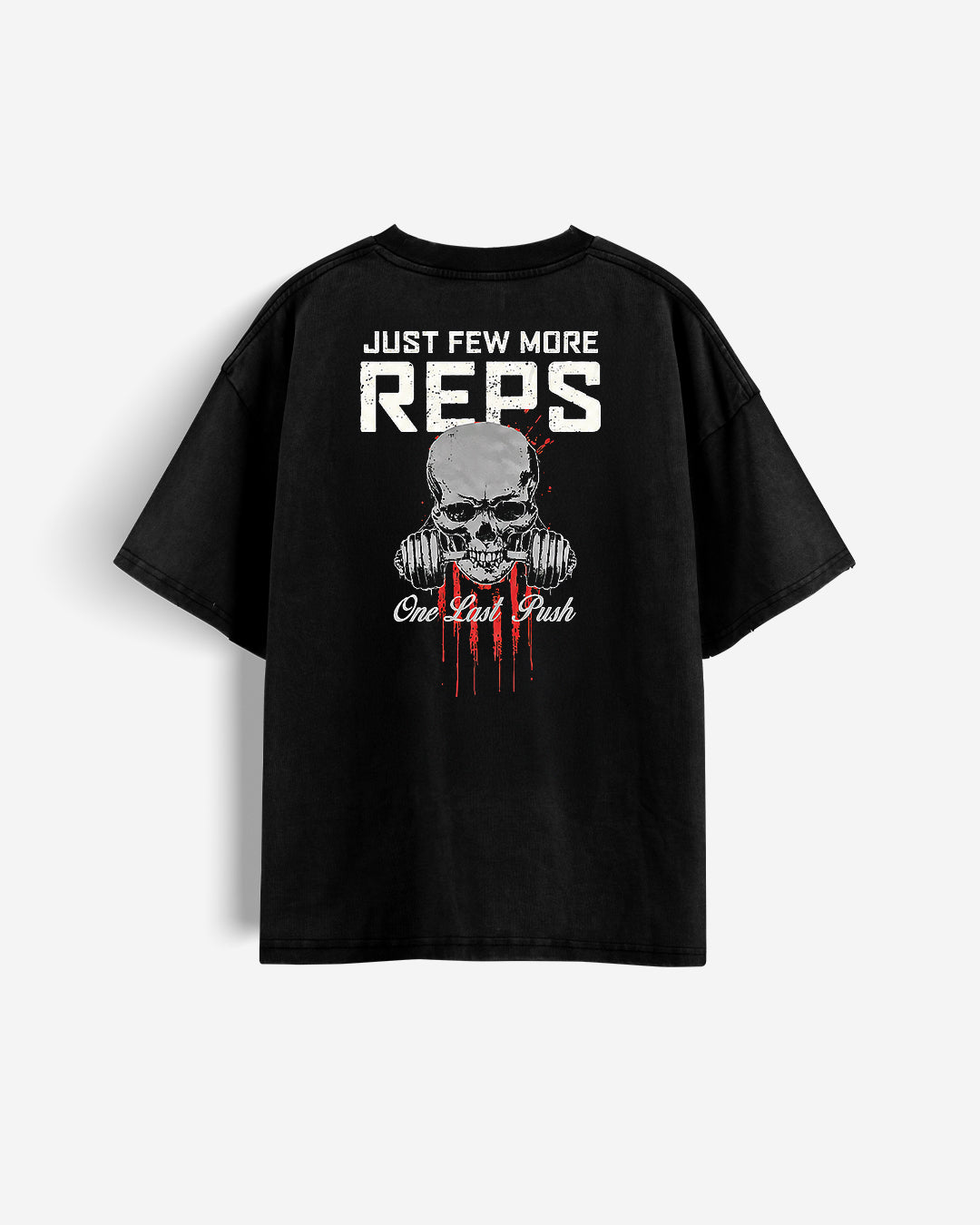 JUST FEW MORE REPS™ Oversized Gym T-Shirt – 240 GSM Premium Cotton Tee
