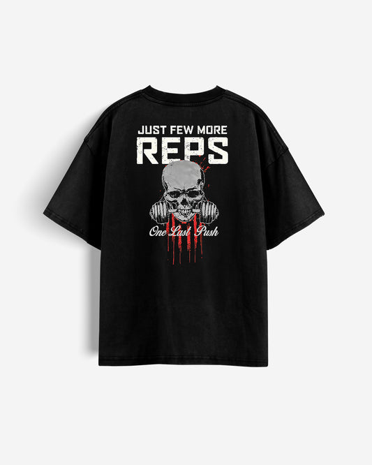 JUST FEW MORE REPS™ Oversized Gym T-Shirt – 240 GSM Premium Cotton Tee