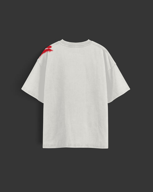 Hellbound PU Acid Wash Tshirt - 240 GSM