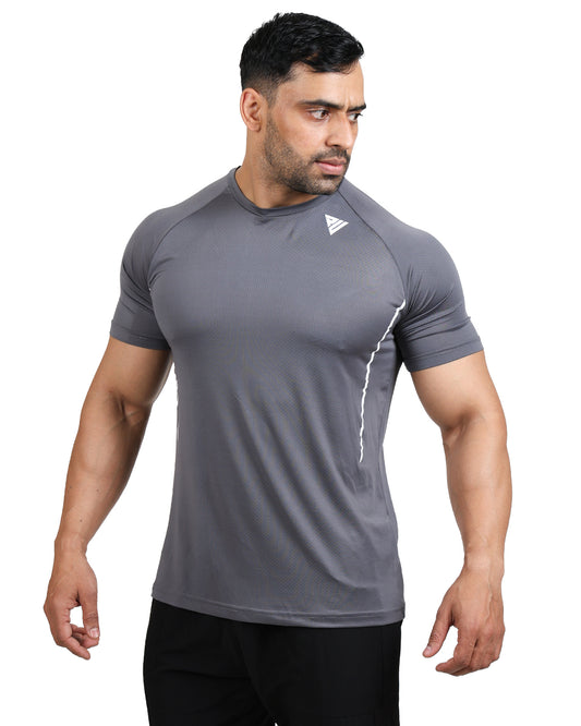 Men’s Mesh Grey Performance Gym T-Shirt