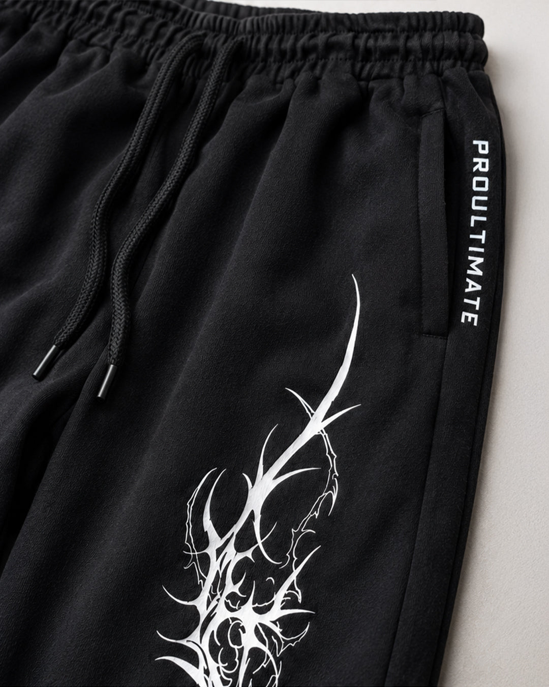 PU Noir Straight Fit Joggers – 300 GSM Premium Cotton
