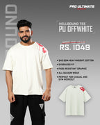 Hellbound PU Off White Tshirt - 240 GSM