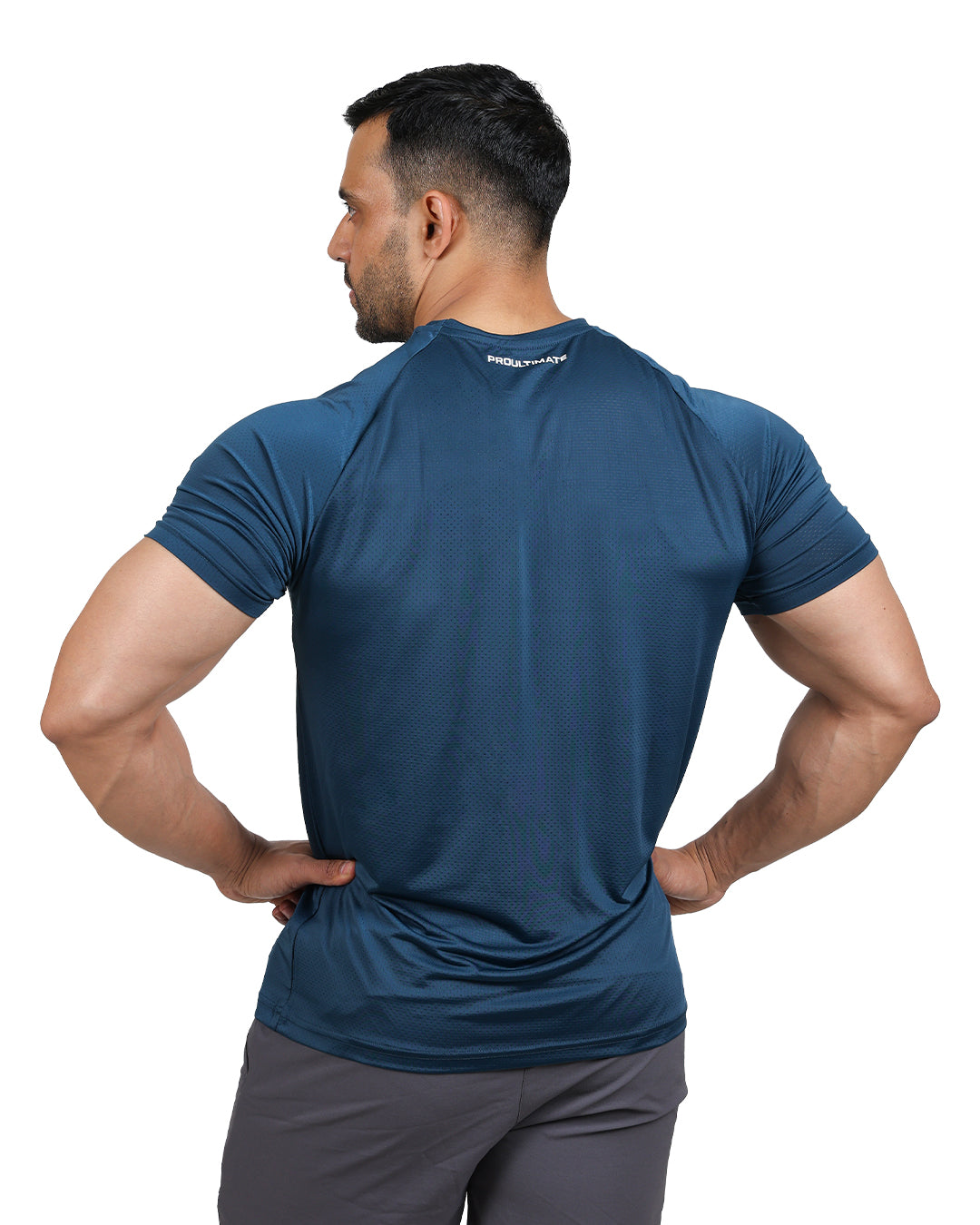 Men’s Mesh Airforce Blue Performance Gym T-Shirt
