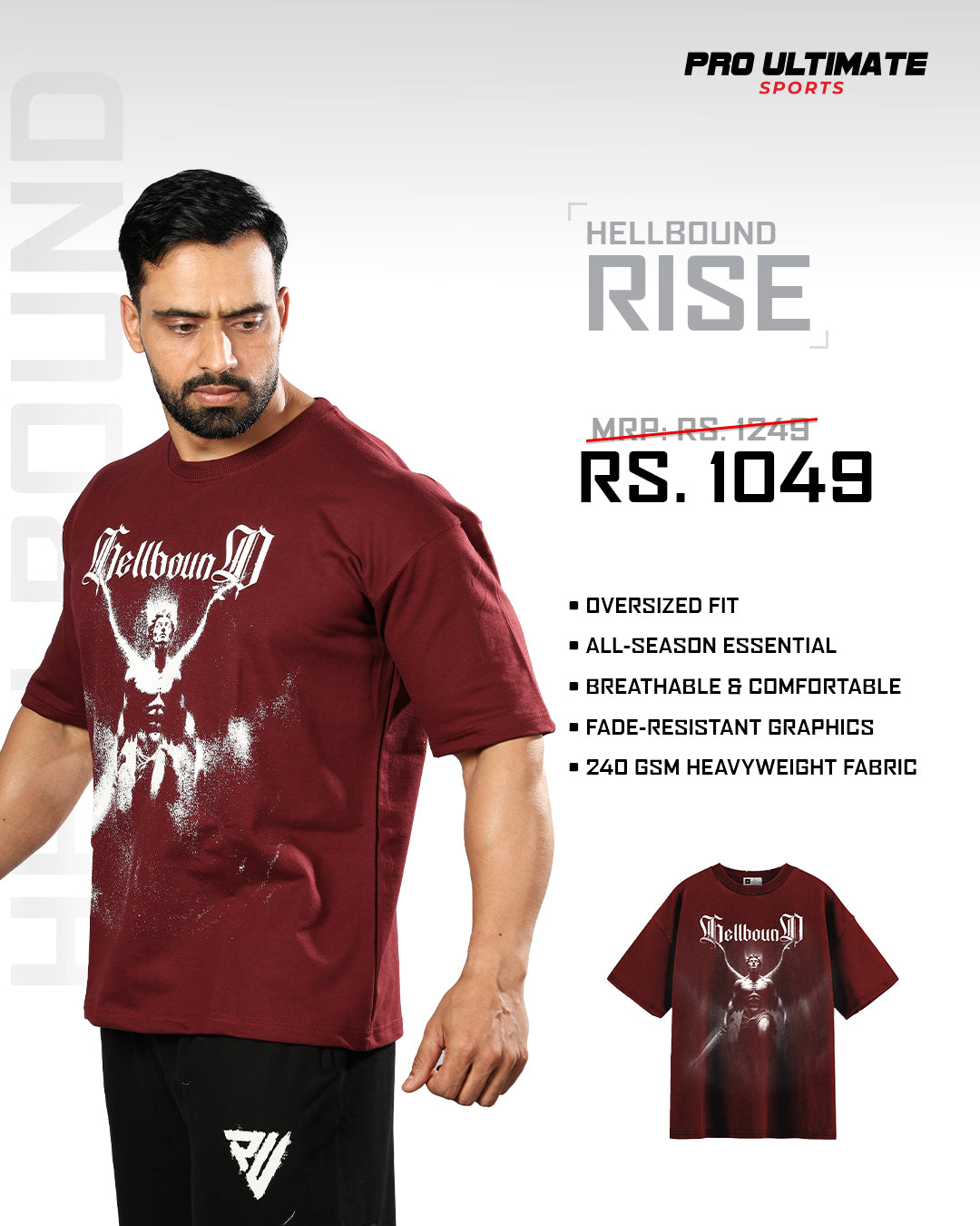 Rise Graphic Oversized T-Shirt – 240 GSM