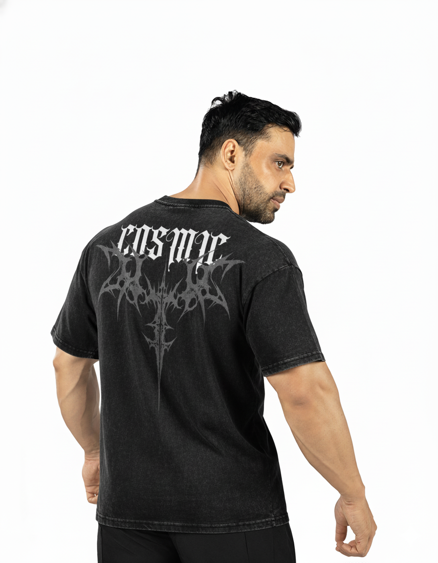 Proultimate COSMIC Acid-Wash Streetwear Tee – 240 GSM Premium French Terry