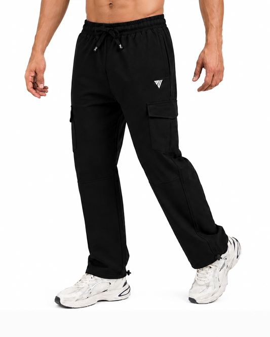 Proultimate Cargo 2.0 Straight Fit Trackpants- Black