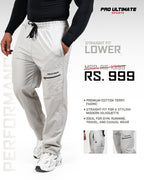 Men’s Light Grey Straight Fit Lower