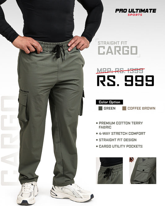 Men’s Straight Fit Cargo Pants – Green
