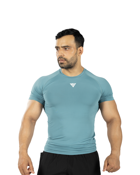 Proultimate Blue-Grey Performance Short Sleeve Compression