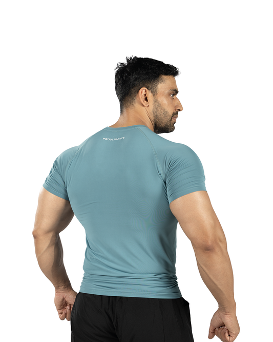 Proultimate Blue-Grey Performance Short Sleeve Compression